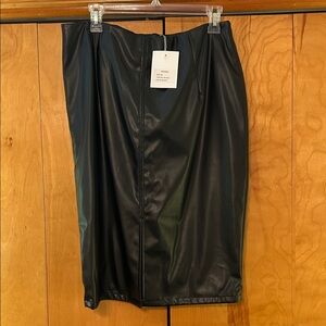 RAMISU Faux Leather Pencil High Waist Skirt